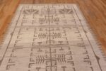Top Of Neutral Earthy Brown Cream Tribal Geometric Modern Area Rug 11265 by Nazmiyal Antique Rugs