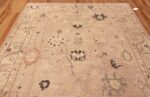 Top Of Neutral Light Color Contemporary Modern Turkish Oushak Area Rug 11381 by Nazmiyal Antique Rugs