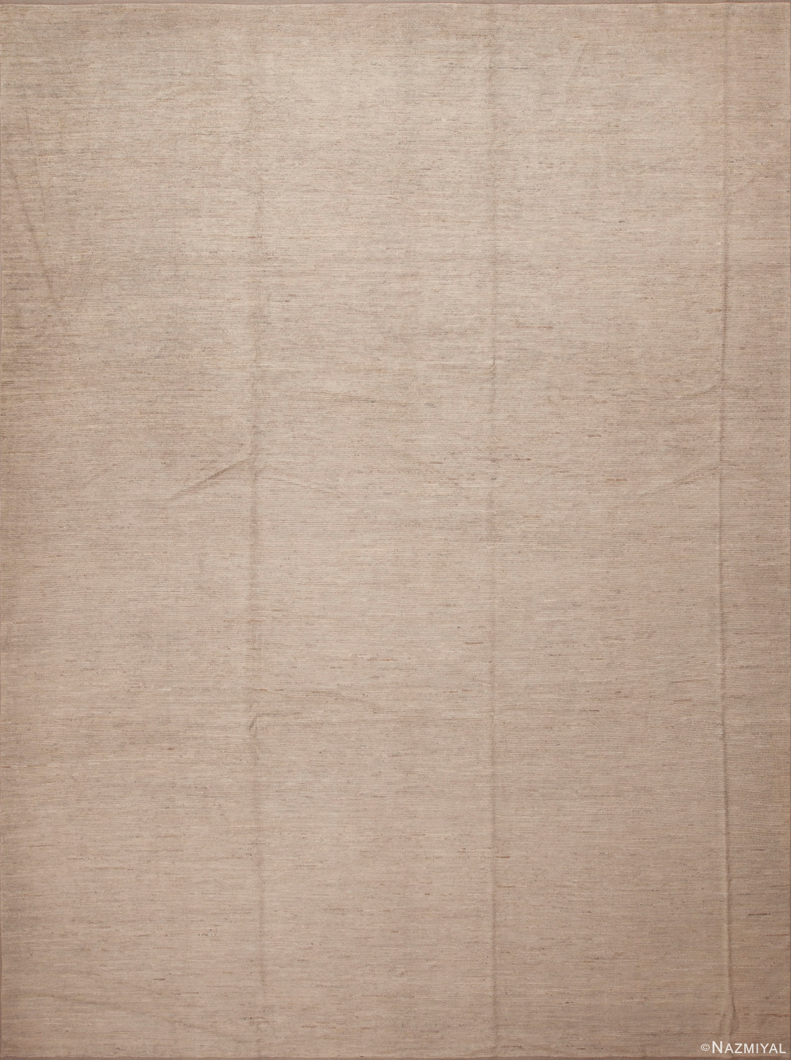 Abstract Solid Minimalist Cream Color Modern Room Size Area Rug 11689 Nazmiyal Antique Rugs