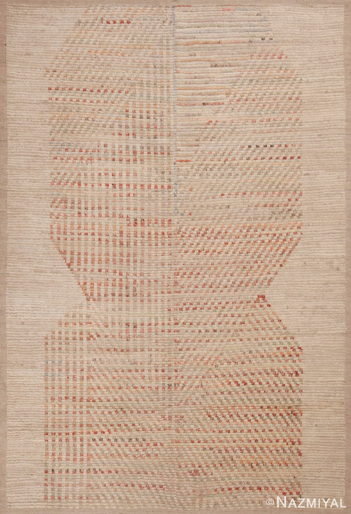 Contemporary Tribal Rustic Handmade Wool Pile Modern Area Rug 11264 by Nazmiyal Antique Rugs