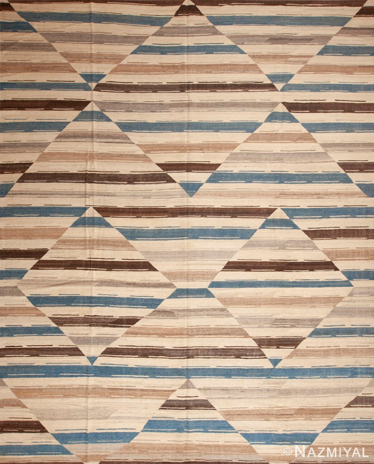Large Geometric Contemporary Modern Flatweave Kilim Rug 11753 by Nazmiyal Antique Rugs