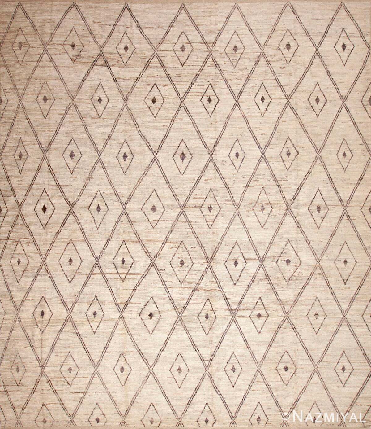 Large Size Contemporary Tribal Geometric Moroccan Berber Beni Ourain Design Modern Rug #11766 by Nazmiyal Rugs