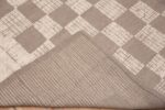 Weave Of Soft Brown Cream Tribal Checkerboard Design Modern Area Rug 11572 by Nazmiyal Antique Rugs