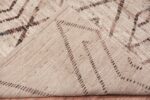 Weave Of Tribal Cream Brown Moroccan Berber Beni Ourain Design Modern Area Rug 11615 by Nazmiyal Antique Rugs