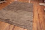 Whole View Of Brown Abstract Tribal Design Modern Flatweave Kilim Area Rug 11437 by Nazmiyal Antique Rugs