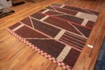 Whole View Of Geometric Contemporary Swedish Mid-Century Modern Design Flatwoven Kilim Rug 72537 by Nazmiyal Antique Rugs