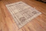 Whole View Of Neutral Earthy Brown Cream Tribal Geometric Modern Area Rug 11265 by Nazmiyal Antique Rugs