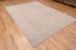 Whole View Of Solid Abstract Light Cream Color Modern Contemporary Area Rug 11441 by Nazmiyal Antique Rugs