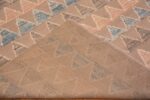 Back of Beautiful Calming Neutral Color Modern Contemporary Soft Pastel Color High Low Pile Geometric Chevron Design Rug 11491 by Nazmiyal Antique Rugs