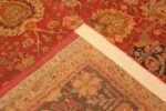 Back of Jaw Dropping Rustic Red Oversized Large Scale Allover Design Antique Indian Agra Rug 71251 by Nazmiyal Antique Rugs