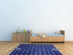 Bedroom Blue Square Silk and Wool Garo Antreasian Art Rug #49950 - Nazmiyal