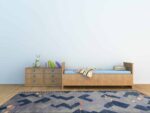 Bedroom Fish Design Modern Swedish Inspired Rug 60991 by Nazmiyal Antique Rugs