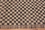 Border of Black and White Checker Design Modern Central Asian Rug 11771 by Nazmiyal Antique Rugs