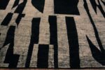 Border of Bold Black and White Color Tribal Geometric Oversized Modern Rug 11846 by Nazmiyal Antique Rugs