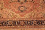 Border of Beautifully Classic Persian Heriz Medallion Design Modern Room Size Area Rug 11525 by Nazmiyal Antique Rugs