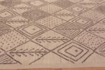 Border of Contemporary Cream Brown Tribal Berber Moroccan Beni Ourain Design Modern Area Rug #11625 by Nazmiyal Rugs