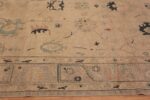 Border of Cream Color Tribal Modern Turkish Oushak Design Area Rug 11549 by Nazmiyal Antique Rugs