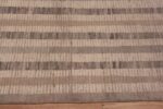 Border of Decorative Light Cream Color Background and Neutral Color Tribal Geometric Design Modern Hallway Runner Rug 11147 by Nazmiyal Antique Rugs