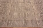 Border of Decorative Soft Neutral Grey Color High Low Wool Pile Modern Tribal Room Size Area Rug 11308 by Nazmiyal Antique Rugs
