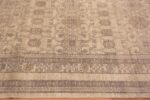 Border of Decorative Soft Neutral Cream Color Contemporary Tribal Geometric Modern Turkish Oushak Design Rug 11376 by Nazmiyal Antique Rugs