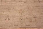 Border of A facinating earthy cream neutral abstract modern Turkish Oushak design area rug 11337 by Nazmiyal Antique Rugs