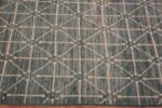 Border of Grey Blue Color Allover Geometric Design Room Size Modern Area Rug 11475 by Nazmiyal Antique Rugs