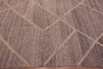 Border of Beautifully Casual Grey Color Geometric Tribal Deign Large Size Modern Flatweave Kilim Rug 11839 by Nazmiyal Antique Rugs