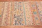 Border of Happy Colorful Tribal Geometric Modern Hallway Runner Rug 11017 by Nazmiyal Antique Rugs