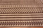 Border of Captivating Ivory and Brown Color Tribal Geometric Design Modern Oversized Area Rug 11851 by Nazmiyal Antique Rugs