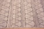 Border of Beautiful Light Ivory Cream Color Tribal Geometric Design Modern Room Size Area Rug 11597 by Nazmiyal Antique Rugs