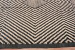 Border of Large Size Black Grey Color Chevron Diamond Design Modern Area Rug 11798 by Nazmiyal Antique Rugs