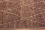 Border of Large Brown Tribal Moroccan Style Contemporary Area Rug 11743 by Nazmiyal Antique Rugs
