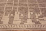 Border of Beautiful Soft Decorative Large Size Earthy Grey Color Tribal Geometric Design Modern Contemporary Rug 11724 by Nazmiyal Antique Rugs