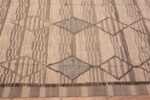 Border of Large Size Geometric Tribal Diamond Pattern Neutral Color Modern Area Rug 11815 by Nazmiyal Antique Rugs