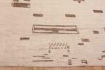 Border of Large Size Soft Cream Ivory Background And Brown Tribal Geometric Design Modern Area Rug 11850 by Nazmiyal Antique Rugs