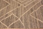 Border of Beautiful Large Size Neutral Earthtone Color Tribal Geometric Design Modern Flatweave Kilim Rug 11754 by Nazmiyal Antique Rugs