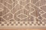 Border of Large Primitive Tribal Design Modern Area Rug 11714 by Nazmiyal Antique Rugs