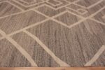 Border of Large Size Grey Color Flatweave Tribal Geometric Modern Kilim Rug #11822 by Nazmiyal Antique Rugs