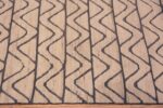 Border of Light Ivory Cream Color Background Soft Neutral Tribal Geometric Chevron Pattern Modern Hallway Runner Rug 11086 by Nazmiyal Antique rugs
