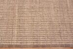 Border of Minimalist Neutral Light Cream Color Modern Contemporary Hallway Runner Rug 11159 by Nazmiyal Antique Rugs
