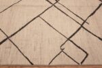 Border of Beautiful And Versatile Modern Contemporary Ivory Color Minimalist Geometric Design Room Size Area Rug 11489 by Nazmiyal Antique Rugs