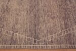 Border of Modern Contemporary Neutral Grey Geometric Minimalist Area Rug 11507 by Nazmiyal Antique Rugs