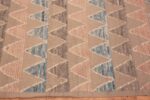 Border of Beautiful Calming Neutral Color Modern Contemporary Soft Pastel Color High Low Pile Geometric Chevron Design Rug 11491 by Nazmiyal Antique Rugs