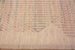 Border of Modern Room Size Light Cream Background Soft Rustic Color Geometric Tribal Nomadic Design Area Rug 11246 by Nazmiyal Antique Rugs