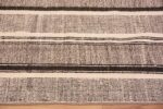 Border of A Decorative Modern Room Size Stripped Design Black and White Color Contemporary Area Rug 11355 by Nazmiyal Antique Rugs