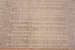 Border of Neutral Color Artistic Tribal Design Modern Hallway Runner Rug 11058 by Nazmiyal Antique rugs
