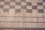 Border of Neutral Cream Grey Tribal Checkboard Design Modern Area Rug 11582 by Nazmiyal Antique Rugs