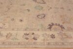 Border of Neutral Decorative Soft Pastel Color Room Size Modern Turkish Oushak Design Rug 11671 by Nazmiyal Antique Rugs