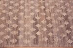 Border of Neutral Earthy Color Tribal Geometric Design Modern Hallway Runner Abrash Rug 11089 by Nazmiyal Antique Rugs