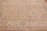 Border of Neutral Tribal Floral Modern Turkish Oushak Design Area Rug 11602 by Nazmiyal Antique Rugs